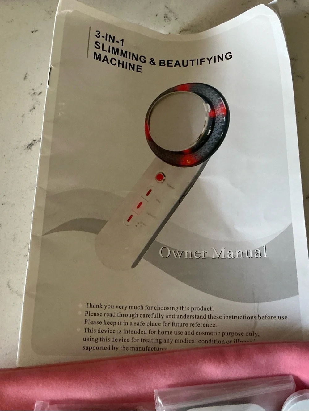 Ultrasonic three-in-one massage beauty device ultrasound/infrared physiotherapy